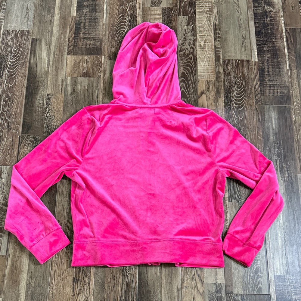 Juicy Couture Bright Pink Velour Zip Hoodie - Picture 5 of 5